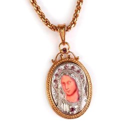 Virgin Mary Icon Necklace