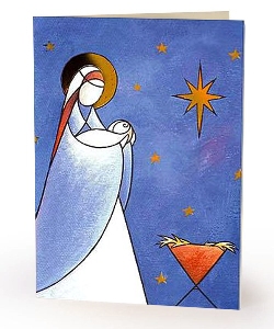 Virgin & Child with Gold Stars (box of 20)