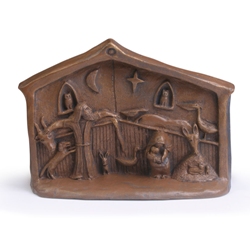 Nativity Scene with Animals & Birds (statue)