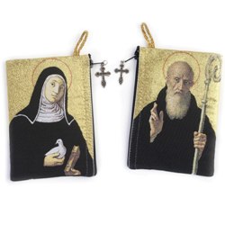 Benedict & Scholastica Pouch & Rosary